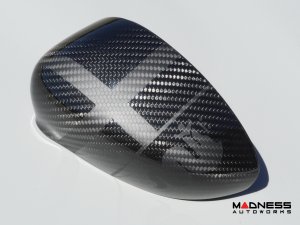 Alfa Romeo 4C Mirror Covers - Carbon Fiber - Full Replacements - Alfa Romeo Theme